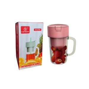Liquidificador 420ml com 6 laminas mini juicer com copo tampa e canudo