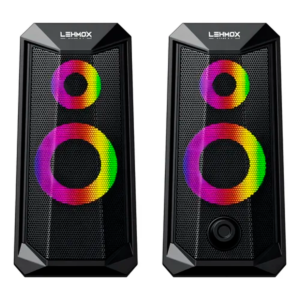 Caixa De Som Gamer Led Rgb P2 Usb Para Pc